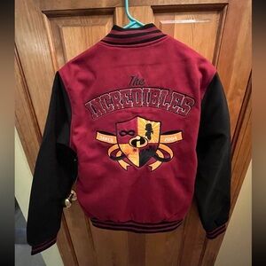NWT Disney Pixar Incredibles Dash Varsity Jacket Size Small